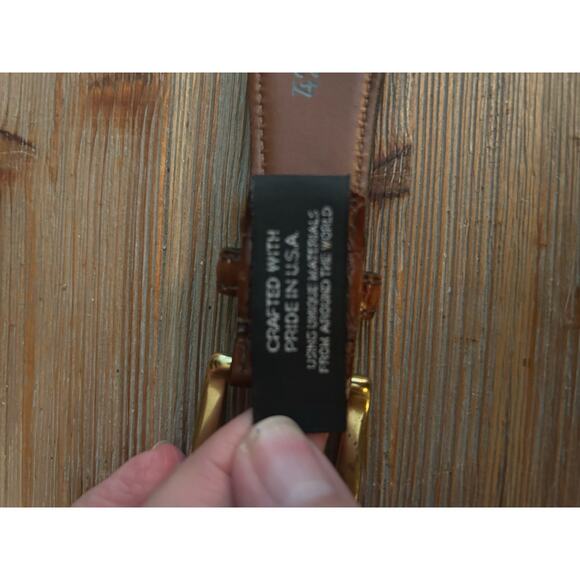 Brighton Mens leather and stretch rope woven belt Made in the USA, Size 42 - Picture 4 of 11